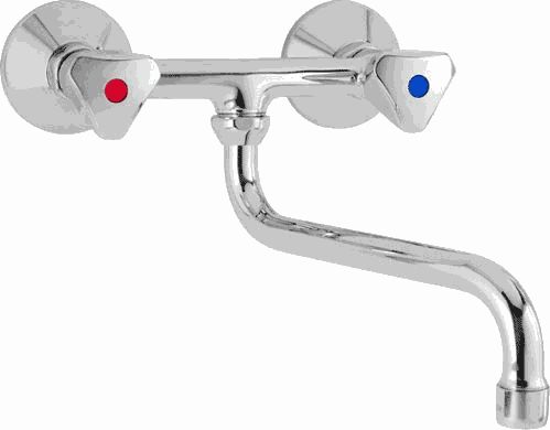 Смеситель для кухни Mofem Metal 301 KR Cer настенный, артикул 142-0005-30