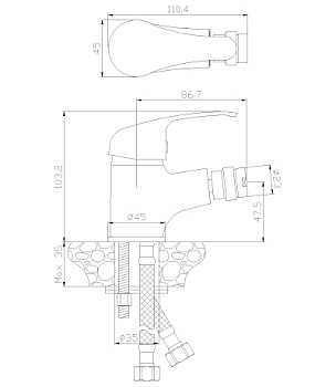 смеситель для биде ROSSINKA Y35-51 - №1