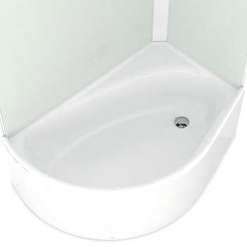 кабина CLASSICA 120х80 высокий Left, мат.стекло, бел.стен., бел.проф. MB01014 - №3