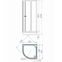 набор Segment Low 80х80x205 ограждение бел/прозр, низк.поддон MSETWSL8080TWt - №1