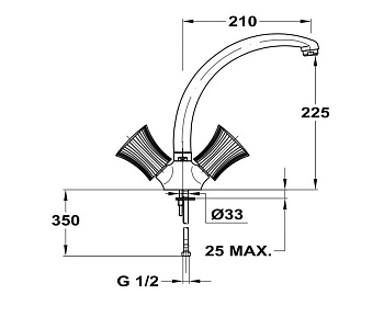 Смеситель для кухни MOFEM Metal 112 KR артикул 140-2013-00 - №1
