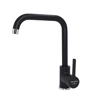 смеситель для кухни MELODIA Ostessa Black картридж д.35мм высокий излив MDV35115_bk без подводки