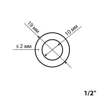 прокладка 1/2" прозрачная (100шт) TeRma 10174 - №1
