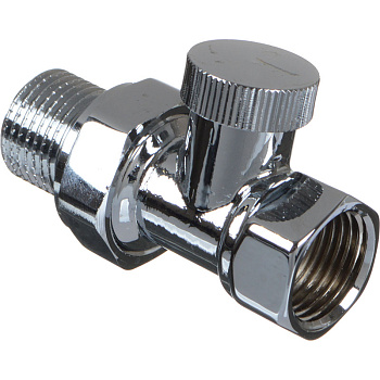 кран запорный для радиатора прямой 1/2" хром TeRma (33662) блистер - №2