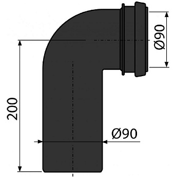 колено стока M908, комплект 90/90 Alcadrain - №1