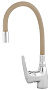 смеситель для кухни MELODIA Ostessa картридж д.40мм гибкий излив бежевый MDV40615Beige