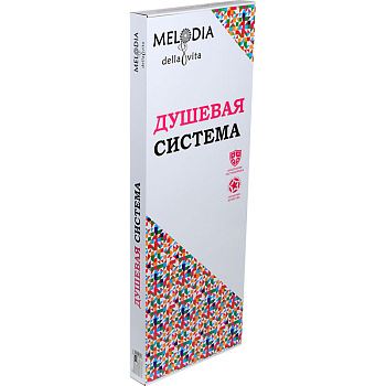 душевая система без смесит. MELODIA Square: верх.душ 200х200мм, ручн.душ 80х100мм, хром MSC00101C - №5