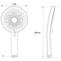 лейка MELODIA LUXE 3 функции, d120мм, хром MKP26312BL - №1