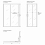 уголок душевой Square 120х80х175 стекло прозр. 4мм, черн. профиль MELODIA - №2
