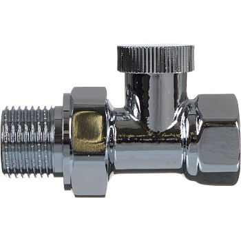 кран запорный для радиатора прямой 1/2" хром TeRma (33662) блистер - №1
