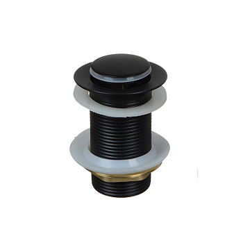 донный клапан click/clack c маленькой кнопкой, black матовый TeRma 10107 - №1