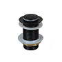 донный клапан click/clack c маленькой кнопкой, black матовый TeRma 10107 - №1