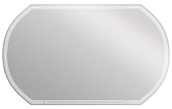 зеркало LED 090 design 100x60 с подсветкой с антизапотеванием овальное Cersanit