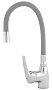 смеситель для кухни MELODIA Ostessa картридж д.40мм гибкий излив серый MDV40615Gray