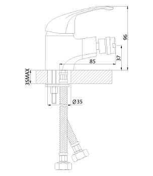 смеситель для биде ROSSINKA A35-51 - №1