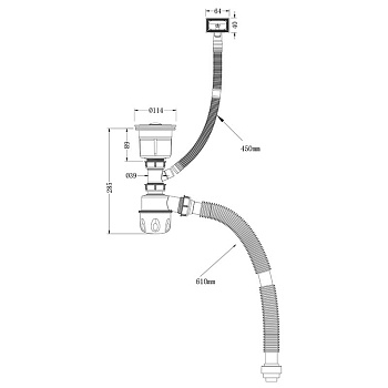 кухонная мойка D&K DKS415006 нерж.сталь графит, в комплекте с сифоном, корзиной, дозатором - №3