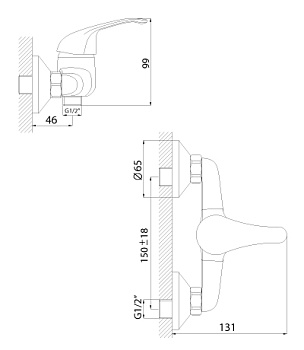 смеситель для душа ROSSINKA A35-41 - №1