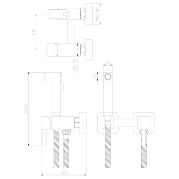 смеситель для биде ROSSINKA X25-54 - №2