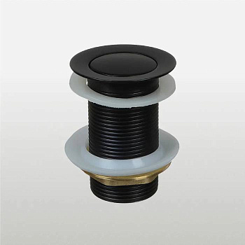донный клапан click/clack c маленькой кнопкой, black матовый TeRma 10107