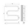 полотенцесушитель MELODIA Simple Electro 60х60 М-обр. cухой ТЭН 84Вт MTRSPE6060 - №1