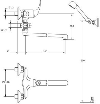 Смеситель для ванны Mofem Junior 202 артикул 151-0012-00 - №1