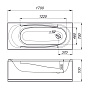 ванна акриловая Standard Middle 170х70 MELODIA MBHR01117070 - №3