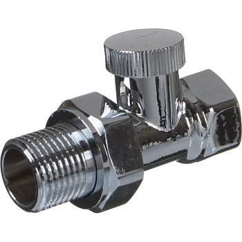 кран запорный для радиатора прямой 1/2" хром TeRma (33662) блистер - №3