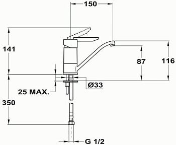 Смеситель для умывальника Mofem Rumba 110 RUMBA артикул 150-0053-50 - №6