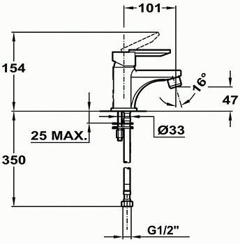 Смеситель для умывальника Mofem Rumba 100 RUMBA артикул 150-0038-10 - №6