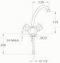 смеситель кухня MOFEM Евростар 105E 140-2001-06 / 140-0001-06 - №2
