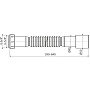 гофра 1.1/2" c переходникoм 1.1/4"х40/50 мм 390-840мм A793 Alcadrain - №1