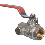 кран шаровой TeRma RED 1/2" в/в ручка с дренажем и воздухоотводчиком 31019
