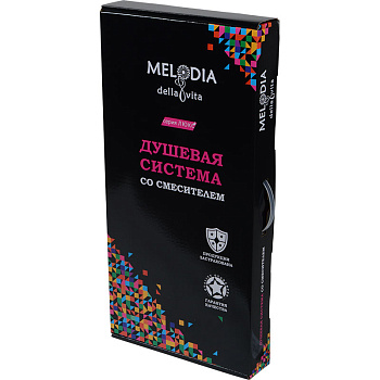 душевая система c двуруким душевым смесителем Galateo MELODIA MSC00104C хром - №2