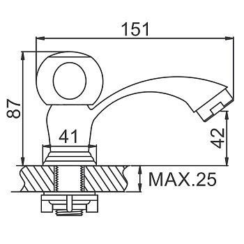 смеситель моно LEDEME L4595 - №1