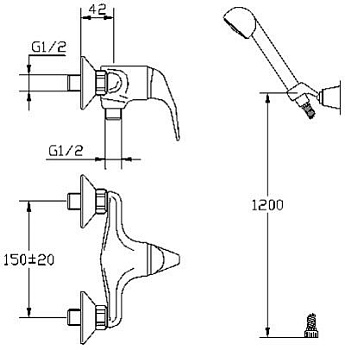 Смеситель для душа Mofem Junior Evo 401 артикул 153-0047-10 - №3