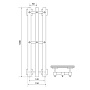 полотенцесушитель MELODIA Etude 100х12 П3 6 крючков MTREE10012 - №1