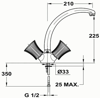 Смеситель для кухни MOFEM Metal 112 KR артикул 140-2013-00 - №2
