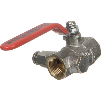 кран шаровой TeRma RED 1/2" в/в ручка с дренажем и воздухоотводчиком 31019 - №2