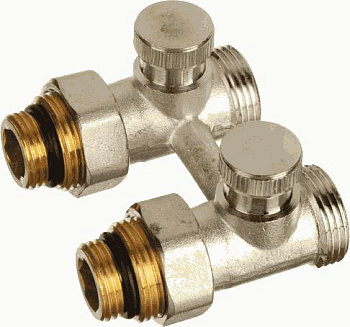 узел для нижнего подключения стального радиатора вентильный 3/4"*1/2" прямой TeRma (33977)