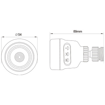 аэратор пласт. F22хМ24*1, 3 функции вращение на 360° хром MELODIA MKP21034BL - №1