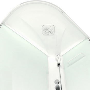 кабина CLASSICA 120х80 высокий Right, мат.стекло, бел.стен., бел.проф. MB01015 - №1