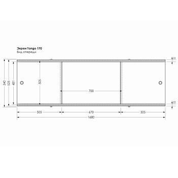экран под ванну Tango 170 зелёный MELODIA MBST17006 - №1