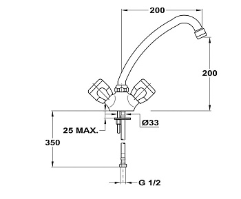 Смеситель для кухни Mofem Evrostar 105 E 200 артикул 140-0001-05 / 140-0001-05 - №4