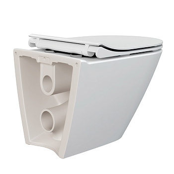 унитаз подвесной безободковый CITY SMART CLEAN ON DPL EO SLIM LP сиденье с микролифтом Cersanit - №4