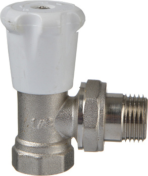 кран для радиатора угловой 1/2" с ручной регулировкой TeRma (33953)