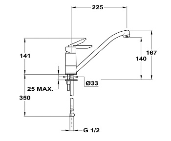Смеситель для кухни Mofem Samba 302 SAMBA артикул 652-0074-10 - №4