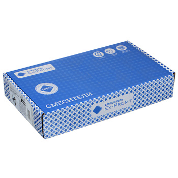 смеситель кухня Ex-Promt Kitchen картридж д.40мм, гибкий излив, light blue Ex125.4-11 лат.,без подв. - №6