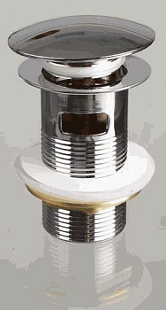 донный клапан click/clack c большой кнопкой, c переливом, chrome TeRma 10108 - №1