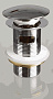донный клапан click/clack c большой кнопкой, c переливом, chrome TeRma 10108 - №1