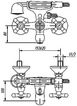 смеситель для ванны Mofem Treff 202 TREFF артикул 141-0013-07 - №3